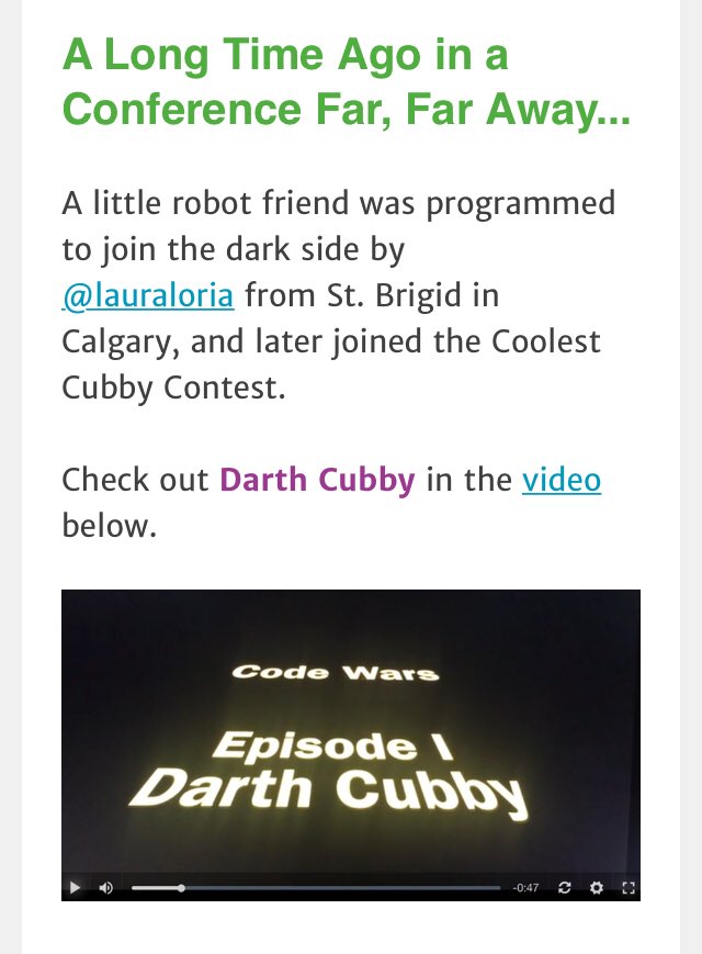 lloria6's tweet photo. Thanks for the shoutout @lilrobotfriends #mycubby #teacherconca You can still vote for my Darth Cubby for a chance to win a 6-pack educator pack for my classroom just follow the link. You need to create an account to like my creation. Bubbles = likes.
https://t.co/HtIEcbCtTG https://t.co/7jFTdUPfeg