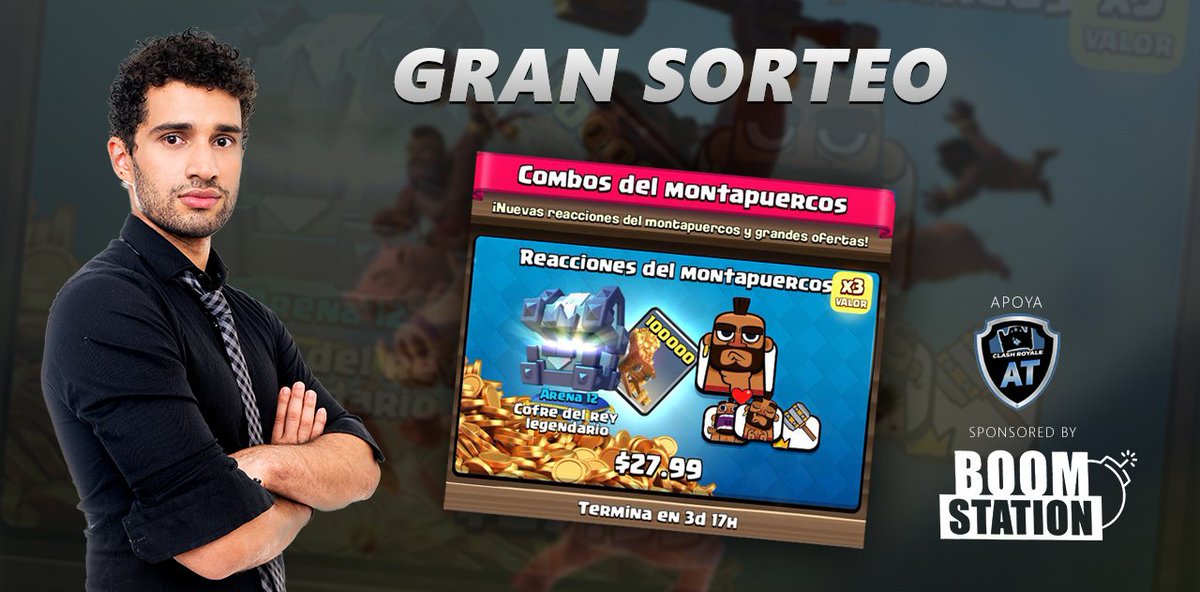 🔥¡SORTEO! 😱🎈
Pack de emojis de Monta 🐗 
Requisitos:

1⃣ Dar Rt 🔁 
2⃣ Seguir a <a href="/BoomStation/">boom station</a> @paparoyku y @TourneyACr.

Final del sorteo 5 Horas antes de terminar la oferta. Muchas gracias a <a href="/BoomStation/">boom station</a> Por patrocinar. 😎