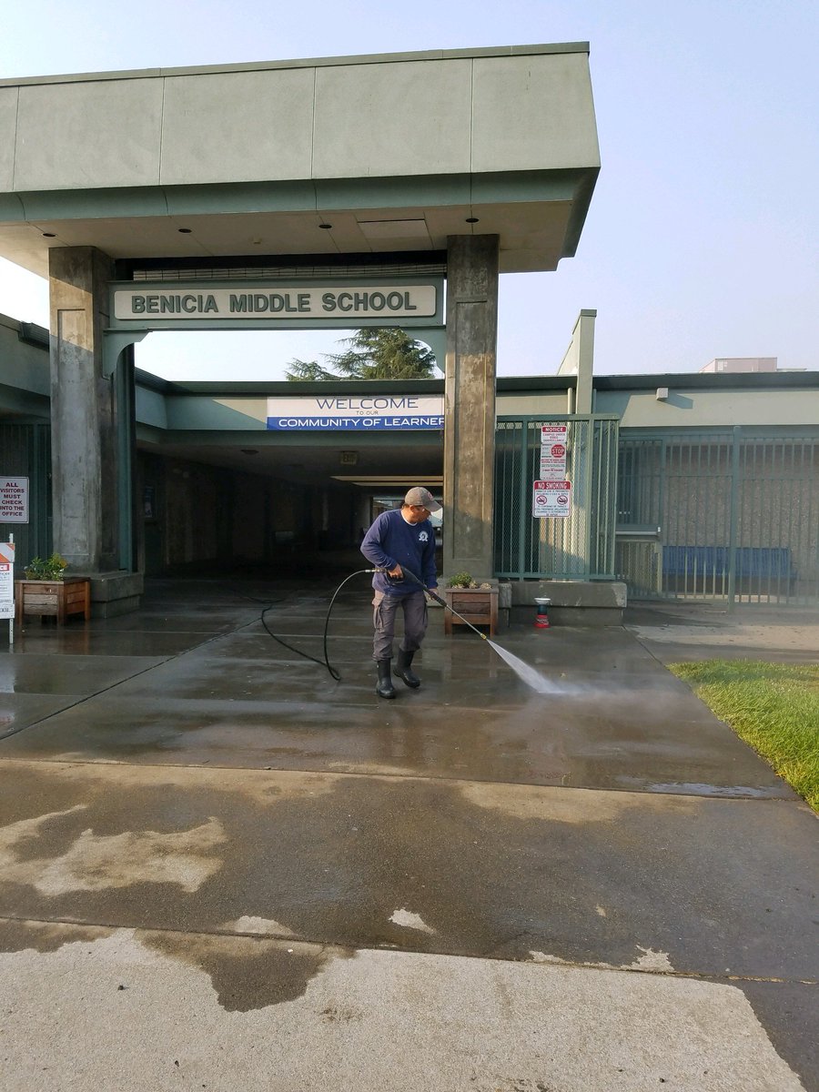 Our wonderful custodians have been busy preparing our campus for our students. #TeamBMS