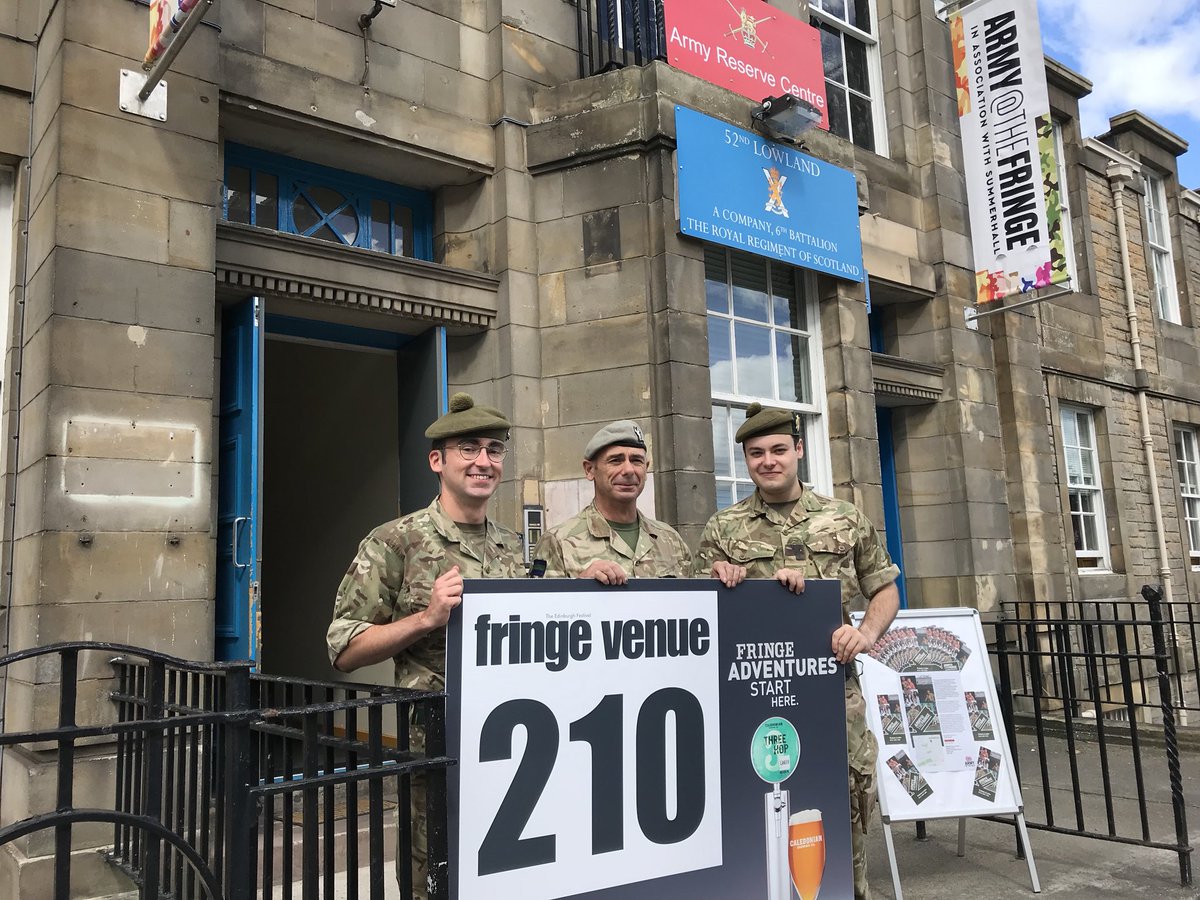 Had a brilliant morning interviewing the people behind <a href="/ArmyatTheFringe/">Army at the Fringe</a> for <a href="/broadwaybaby/">Broadway Baby</a> 

Some really powerful and exciting shows happening here over the next two weeks. #IntoTheUnknown