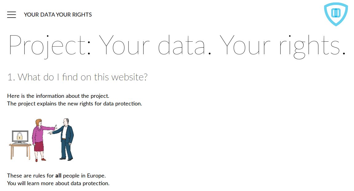 Deine Daten. Deine Rechte. (@deinedaten) on Twitter photo Are you looking for a text in easy-to-read language on the new #EU data protection rules?
The project #YourDataYourRights offers basic information for consumers in easy-to-read language: yourdata-yourrights.eu/easy-to-read/
<a href="/InclusionEurope/">Inclusion Europe</a> <a href="/EU_Commission/">European Commission</a> <a href="/Europarl_EN/">European Parliament</a> Are you looking for a text in easy-to-read language on the new #EU data protection rules?
The project #YourDataYourRights offers basic information for consumers in easy-to-read language: yourdata-yourrights.eu/easy-to-read/
<a href="/InclusionEurope/">Inclusion Europe</a> <a href="/EU_Commission/">European Commission</a> <a href="/Europarl_EN/">European Parliament</a>