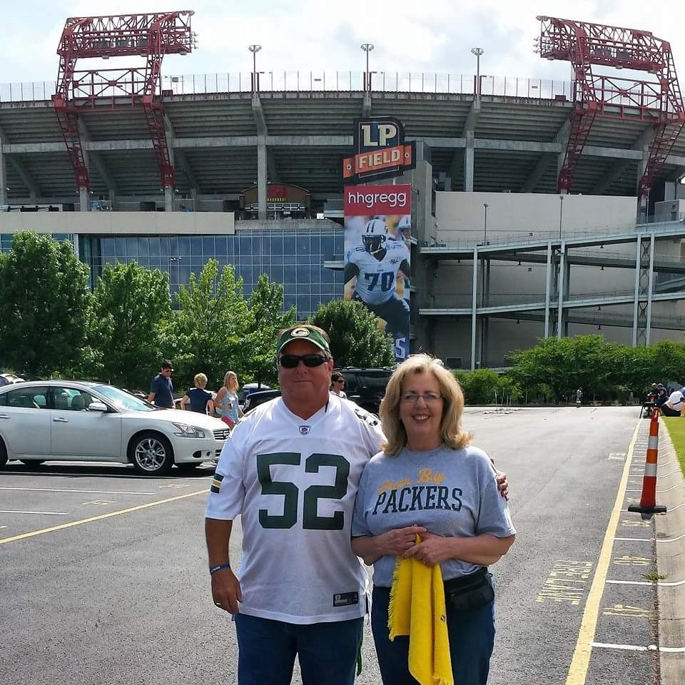 BigJonStud88's tweet photo. 4 years ago today we went to the Packers vs Titans in Nashville. This time it's in Green Bay. So glad for football season to be back #GoPackGo #RIPFlame https://t.co/zc0NrPMUwq