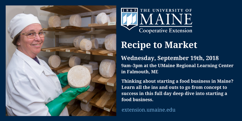 UMaineCumbCty's tweet image. The Recipe to Market workshop has been moved from the Fork Food Lab to the UMaine Regional Learning Center in Falmouth, ME. Thinking about starting a food business in Maine? Join this workshop &amp;amp;
learn all the ins and outs to go from concept to success. extension.umaine.edu/register/produ…