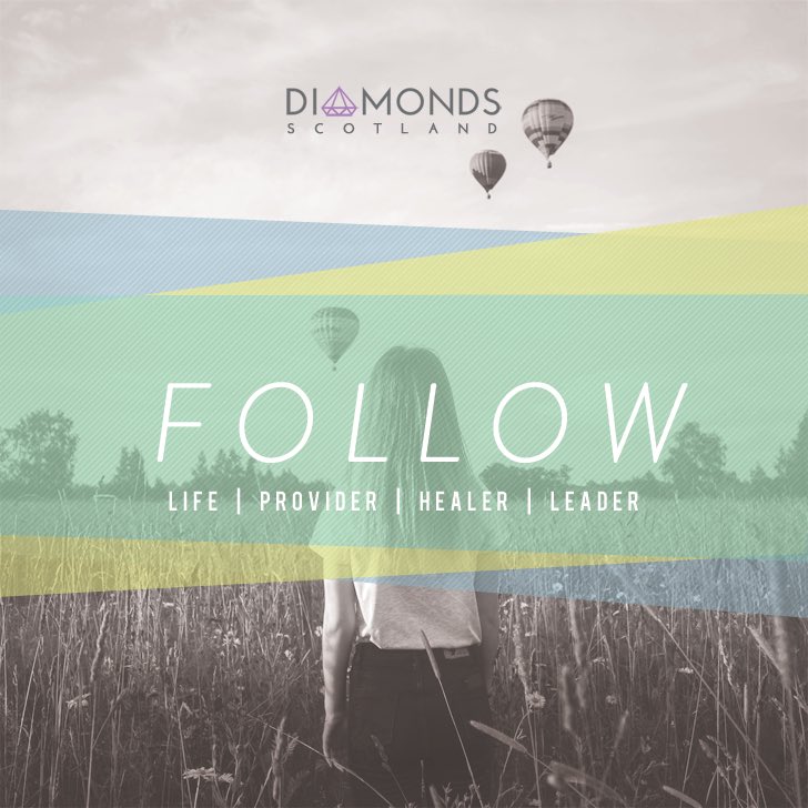We are super excited about our new theme of FOLLOW that we will be looking at this coming term! Check it out at our next event 1st September @kingscommchurch 7pm. Bring a friend first time for free 🙌 #follow #diamondsscotland #diamondsevents