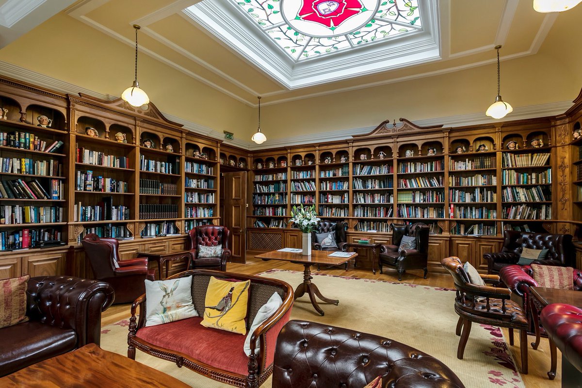 RP_Collection's tweet photo. πOur wonderful libraries are the perfect place to get lost in on #BookLoversDay Take a peek inside @DoxfordHall @Dalhousiehotel and @eshotthall weβre certain they will give you a serious case of bookshelf envy. #RPcollection https://t.co/fXDM44P3ls