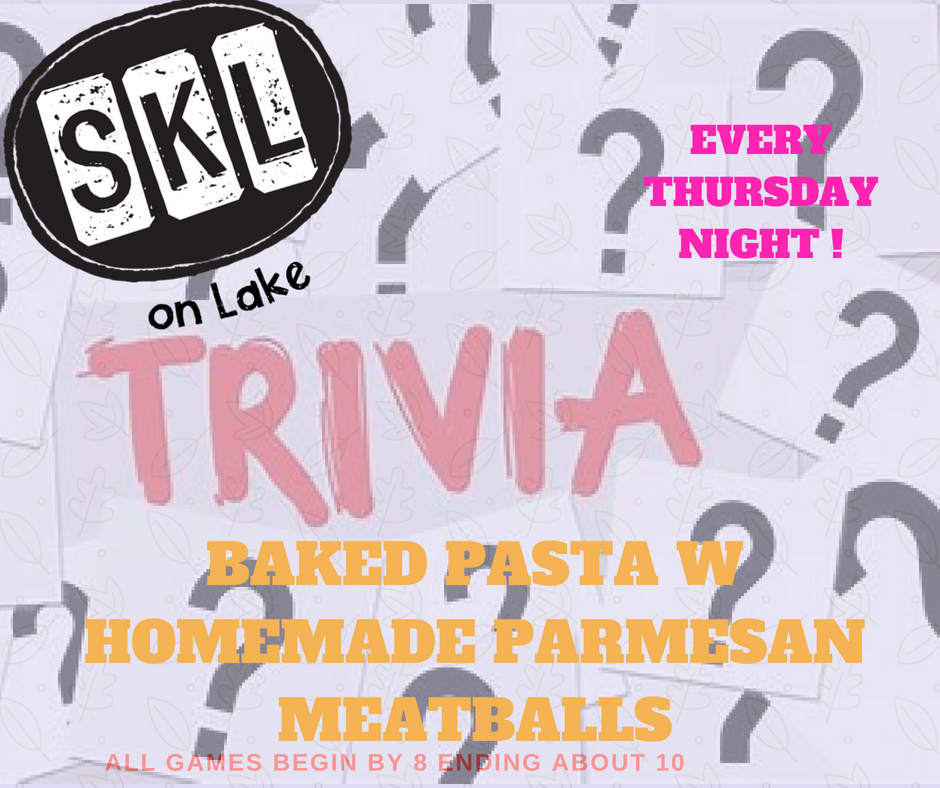 scratchfp's tweet photo. It's TRIVIA NIGHT @ SKL..

Baked pasta with jumbo meatballs....

Tag us in this post and we take 10% off your check..

https://t.co/CEuNiIELQy https://t.co/Wam3tWx1rj