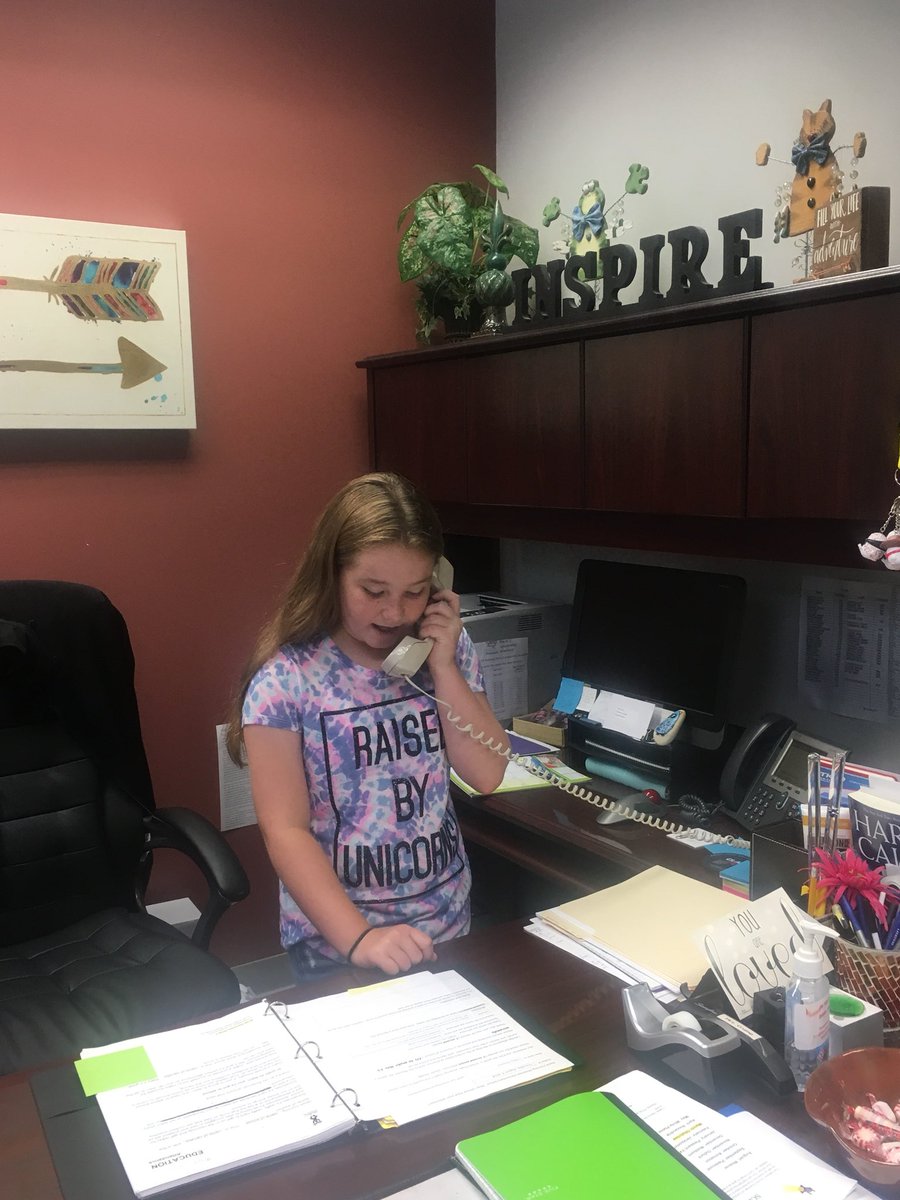 Students leading our school and it is only the 3rd day! Miss Haley Howard!  #proudprincipal <a href="/ccboe_news/">Calhoun County Schools</a> <a href="/CalhounBOE/">Joe Dyar</a>