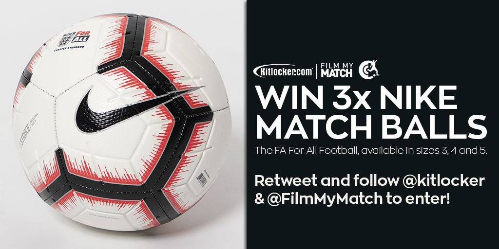 🚨Competition Time!! 🚨
Want the best grassroots ball on the market in time for the new season?! 🙌👍

WIN! 3x Nike FA Charter Standard Balls for your club!
1 winner; 3 match balls! 🎉

To enter:
Be following: <a href="/FilmMyMatch/">FilmMyMatch</a> <a href="/kitlocker/">Kitlocker.com</a> 

RT this tweet!! 👌
Announced a week today!⏰