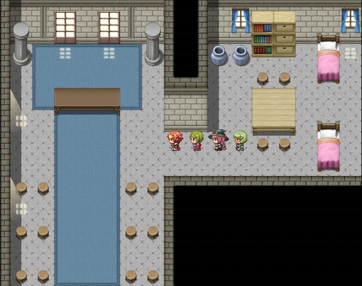 O Xrhsths ハルマキ 創作工房春巻 ゲーム制作休業中 Sto Twitter Fsm Blogのタイルセット使ってマップ作る人が中々現れないので作ってみました 題材は丘の教会です 祭壇で使うタイルはこんな風に屋根にも使えますよ しかし これだけだと微妙にパーツが足りない