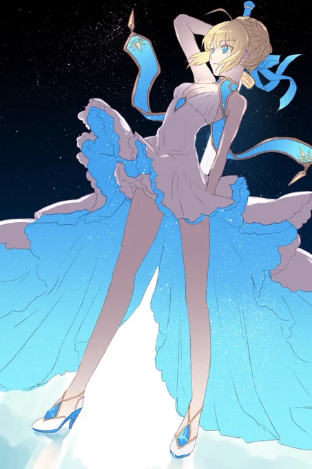 #これが私の代表作
絵柄もキャンバスのサイズも安定しないけどセイバーはずっと安定して好き 