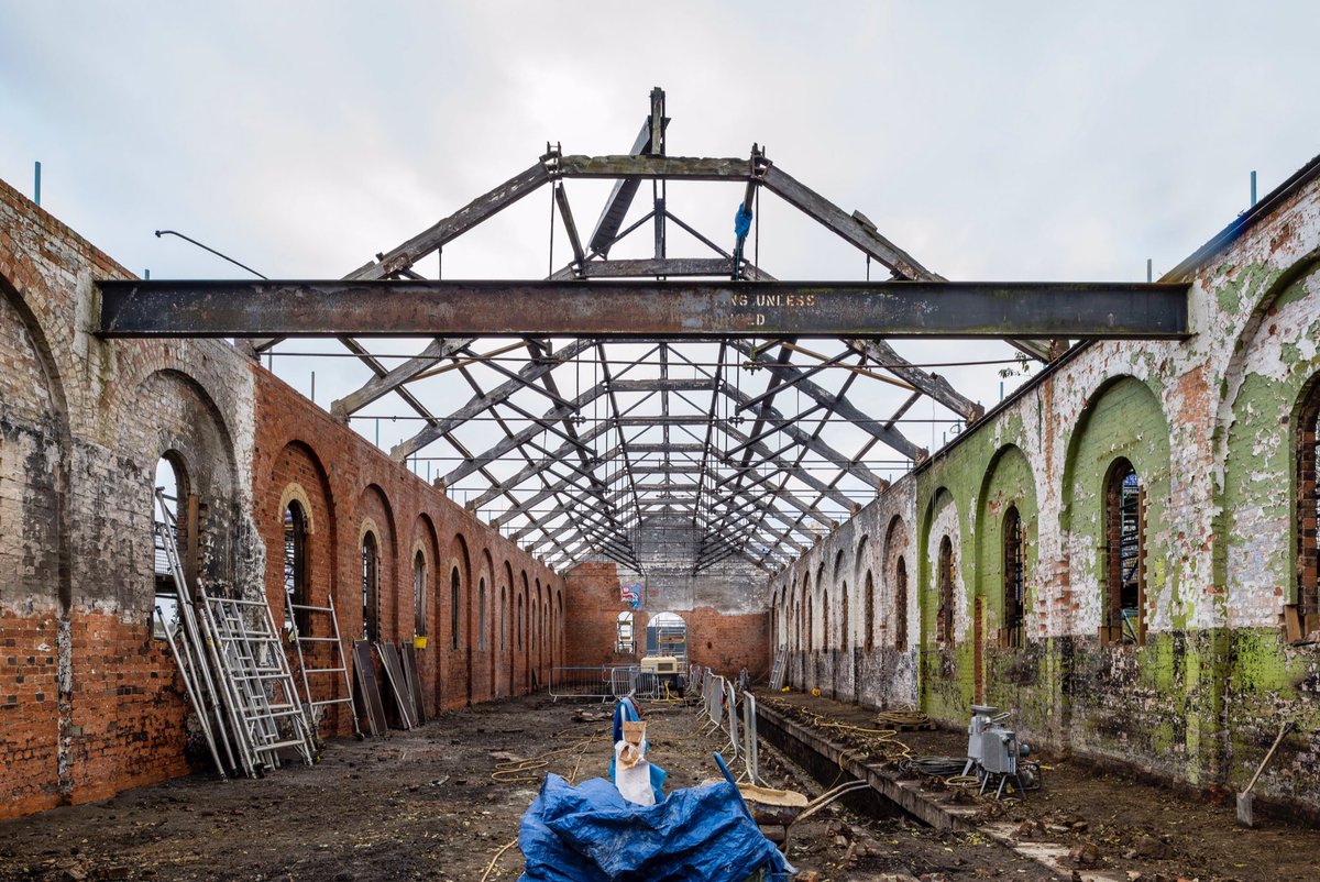 bandkbuild's tweet photo. And @bandkphoto ‘s #beforeandafter from the @UniNorthants @northamptonSU @NorthamptonSoc #EngineShed #tbt #ThrowbackThursday #Heritage #railwayheritage https://t.co/WRkkHJdepS