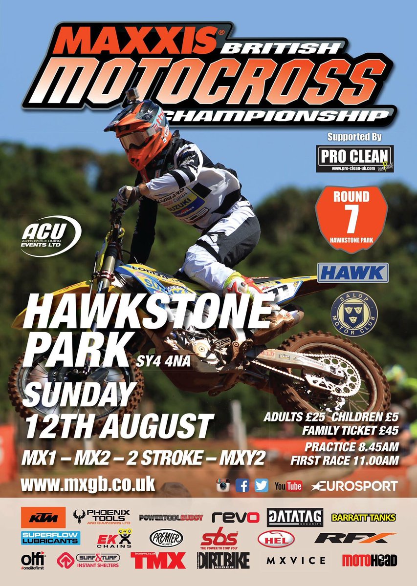 Hawkstone <a href="/Maxxis_Tyres/">Maxxis Tyres UK</a> @MaxxisBritishMX this weekend 12th August please retweet <a href="/dbrmagazine/">Dirt Bike Rider</a> <a href="/tmxnews/">Trials and Motocross News</a> <a href="/MotoHeadMag/">MotoHead</a> <a href="/motocrossvice/">MX Vice</a> <a href="/GateDropMx/">Gate Drop MX</a> @mxillustrated <a href="/JakeNicholls45/">Jake Nicholls</a> <a href="/EvgenyBobryshev/">Bobryshev777</a> <a href="/graemeirwin/">Graeme Irwin</a> <a href="/EBanksBrowne/">Elliott Banks-Browne</a> <a href="/RyanHoughton119/">Ryan Houghton</a> <a href="/tommysearle100/">Tommy searle</a> <a href="/GertKrestinov/">Gert Krestinov</a>