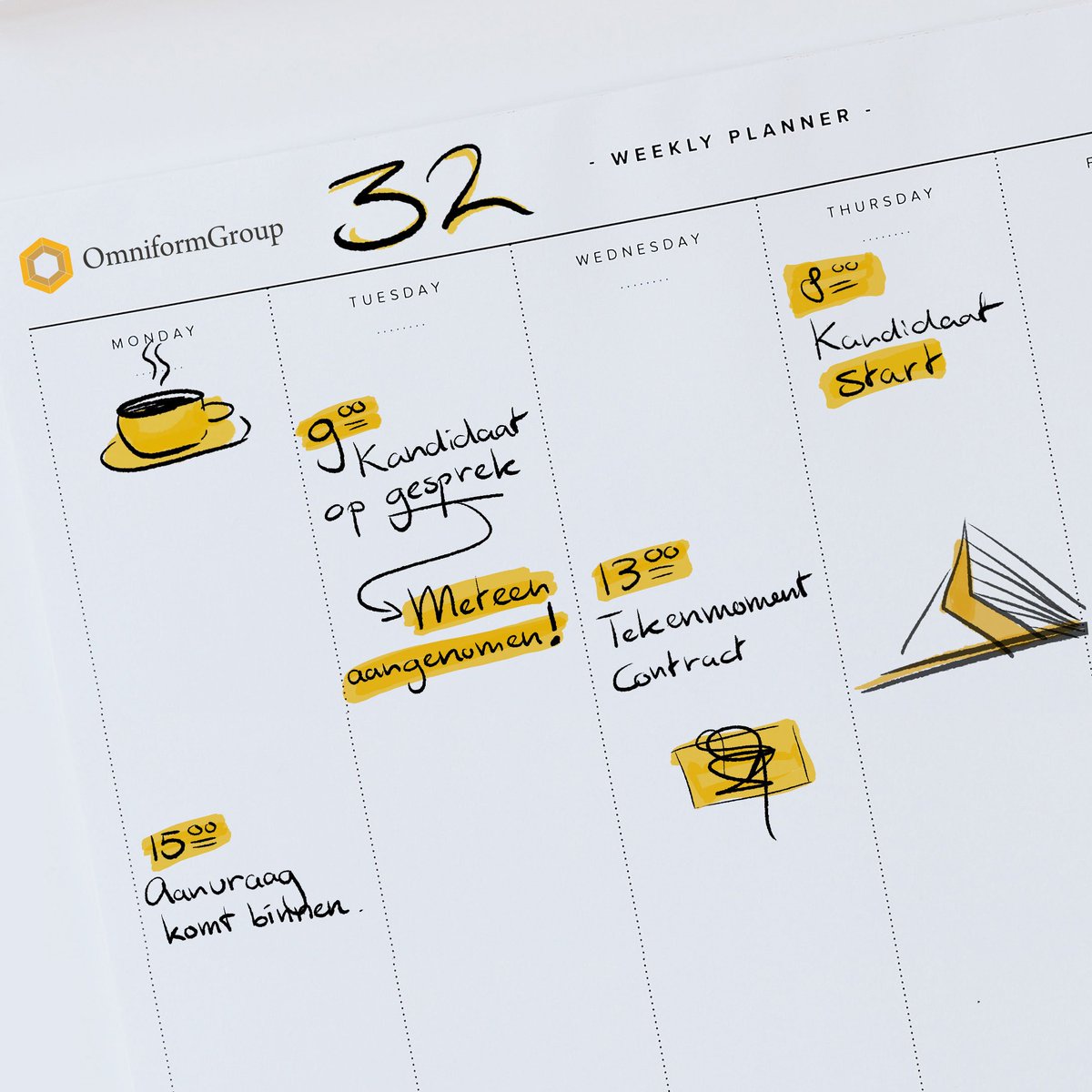 #komkommertijd? Niet bij #teamomniformgroup. Onze recruiter Stefanie had een lekkere week: maandag kwam er een aanvraag binnen en donderdag mocht onze voorgestelde #kandidaat al starten! #civieletechniek #detachering #technischematchmaker