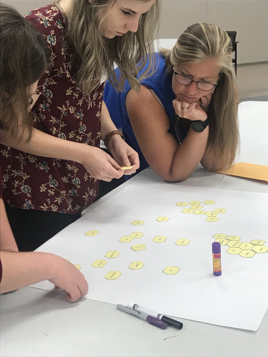 GCSHighSchools's tweet photo. Great conversations this morning about connecting learning with our beginning high school teachers! #ShiftTheNorm #gcsk12 #gcstips #hexagons https://t.co/vQwoBFxVTT