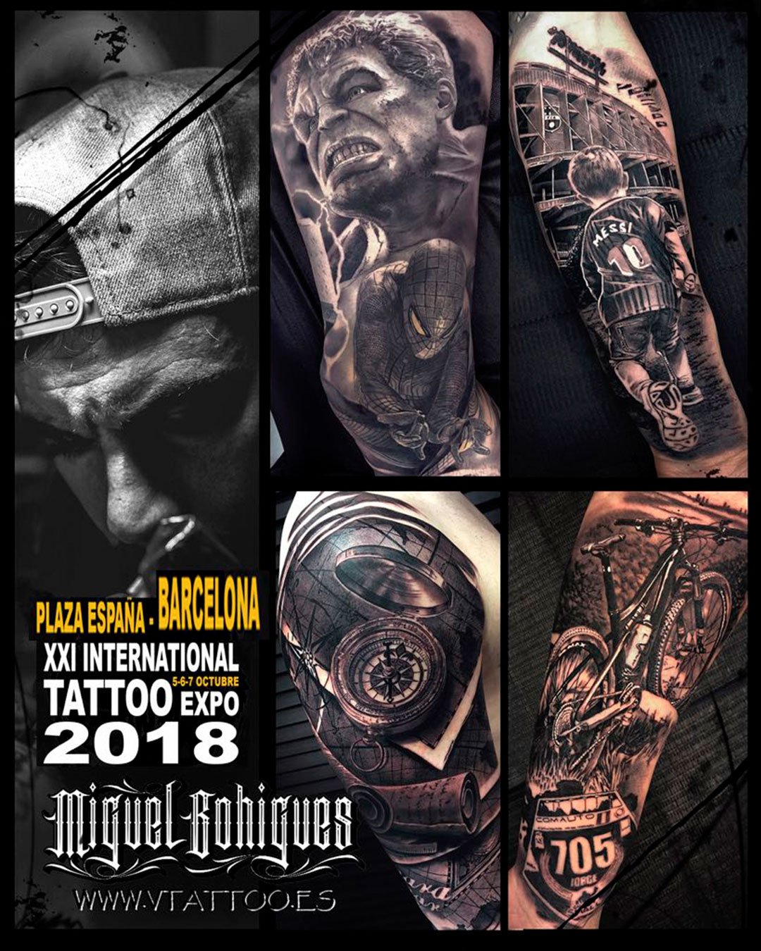 V TATTOO ® Spain on Twitter: "Next 5,6 and 7th October I'll be attending the 21st Barcelona Tattoo Convention, Some appointment available, contact to vtattoo@vtattoo.es for further information. #barcelonatattooexpo #tattooart #tattooartists #