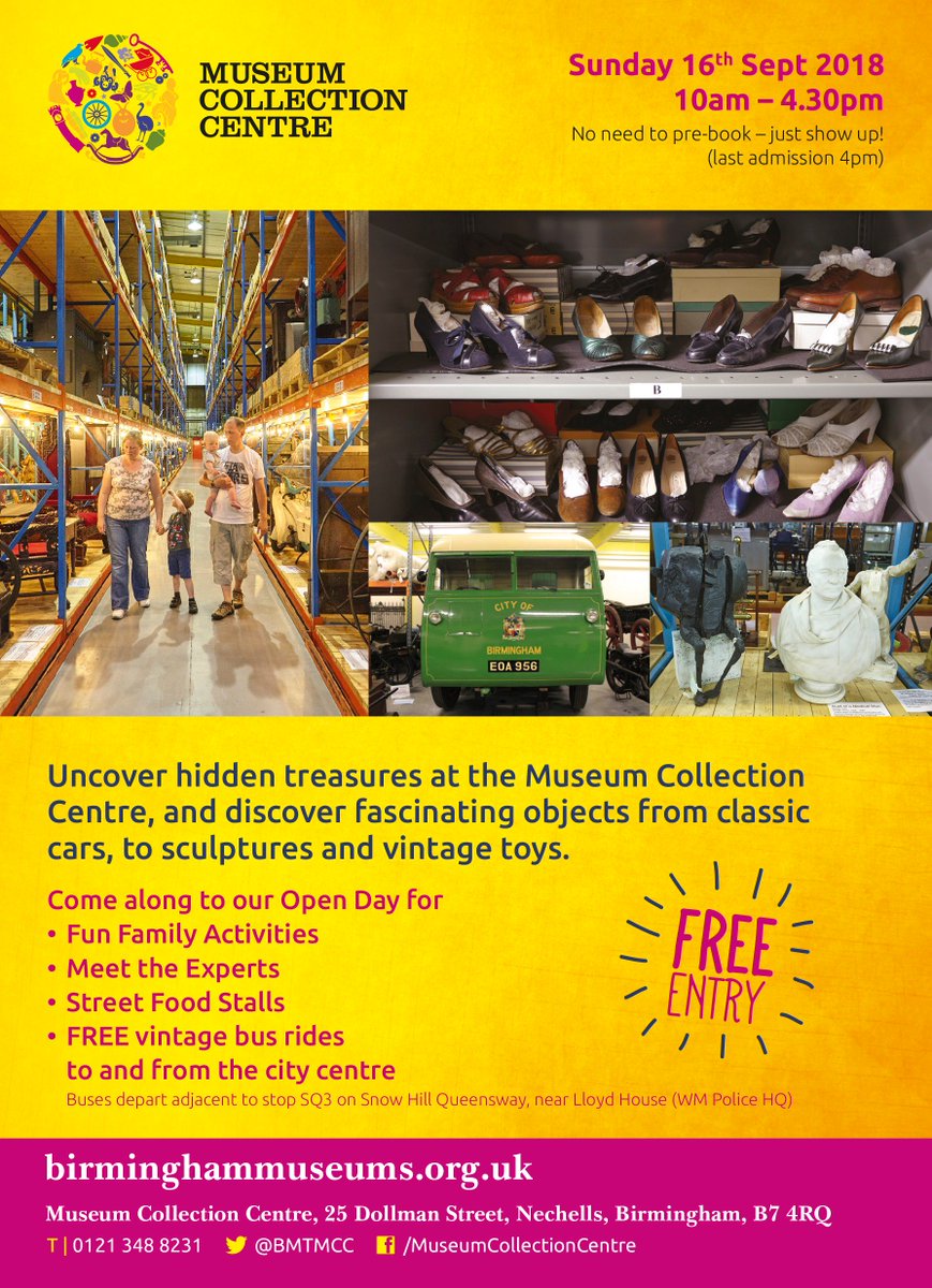 BMTMCC's tweet photo. Ever wonder what was behind the scenes at Birmingham Museums storage site? Well now is your chance to find out! Join us Sunday September 16th here at the MCC. Free event, no booking, 1000's of objects to explore! #Explorethestore https://t.co/zv2e3Kz8NT