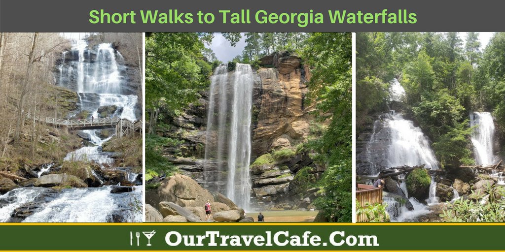 When you #ExploreGeorgia, and #WanderNWGA, some of the tallest and most spectacular #waterfalls are less than a 1 mile walk  -- and some much shorter! We highlight 3 favorites in our blog: ourtravelcafe.com
