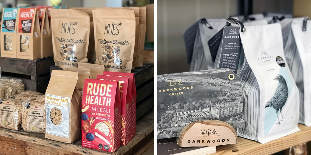Happy Sunday! We hope you're having a lovely weekend 🙌 We're kicking off the day with <a href="/LakelandMues/">Lakeland Mues</a> and @DarkWoodsCoffee from our Food Hall. Both are made by wonderful independent producers in the north of England, and both are absolutely delicious ☕🥄