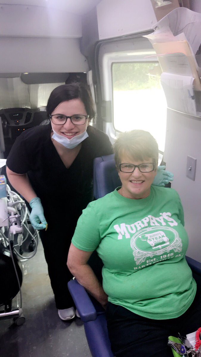 A few photos from our team’s time at Green Co. Pilots Club- Bartlesville yesterday! We have OU College of Dentistry fourth year dental student, Alicia, on board with us!