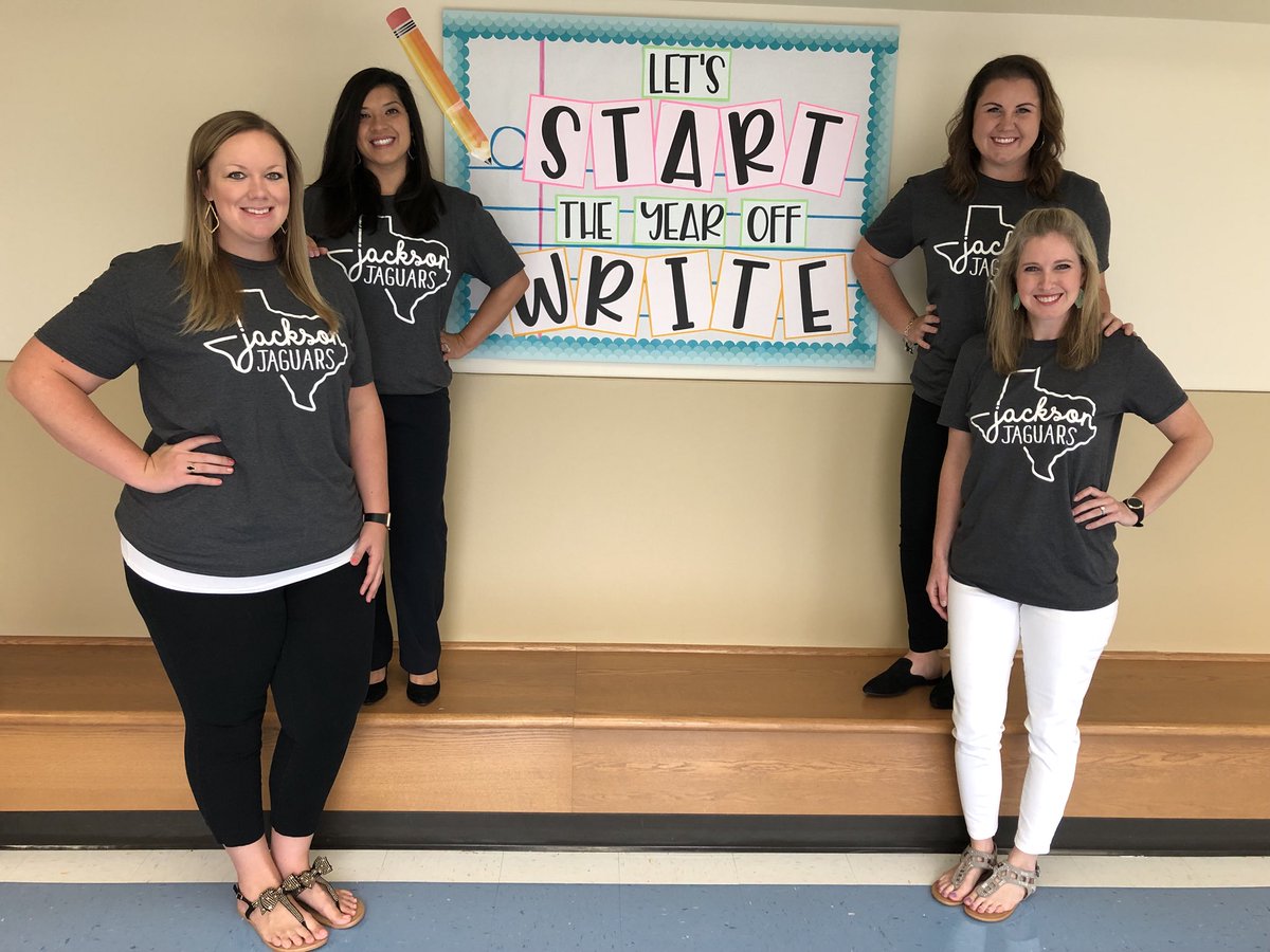 AmandaSchrepel's tweet photo. 4th Grade is ready to start the year off write!! ✏️ #JacksonRoars #4thGradeTeam #PISDrocks https://t.co/xCWuo71LnH