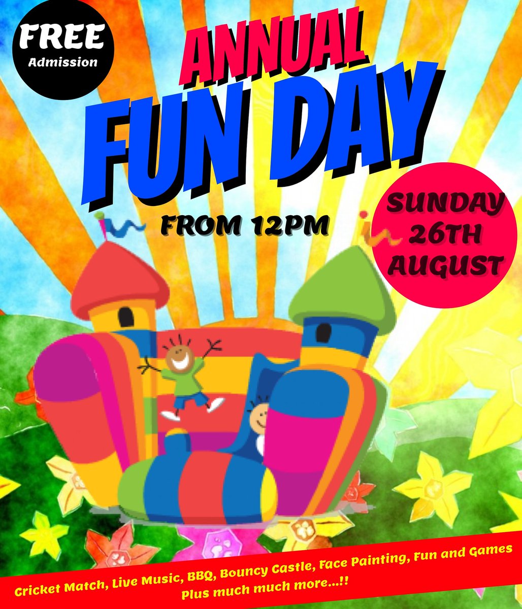 Join us for our annual fun day on Sunday 26th August. We will have lots of fun and games going on from 12pm for all the family to enjoy! Also we will have live music throughout the day from Carmarthen Ukueles and Gareth Taylor! 🏏☀️🍔🎤🍻
