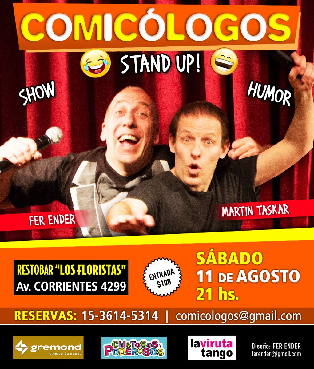 HumorTaskar's tweet image. Sábado 11 de agosto, Comicólogos Stand Up! Risas garantizadas. Y si buscás regalo para el Día del Niño, estaré ofreciendo mis libros con importante descuento. Reservá ya! @Comicologos1