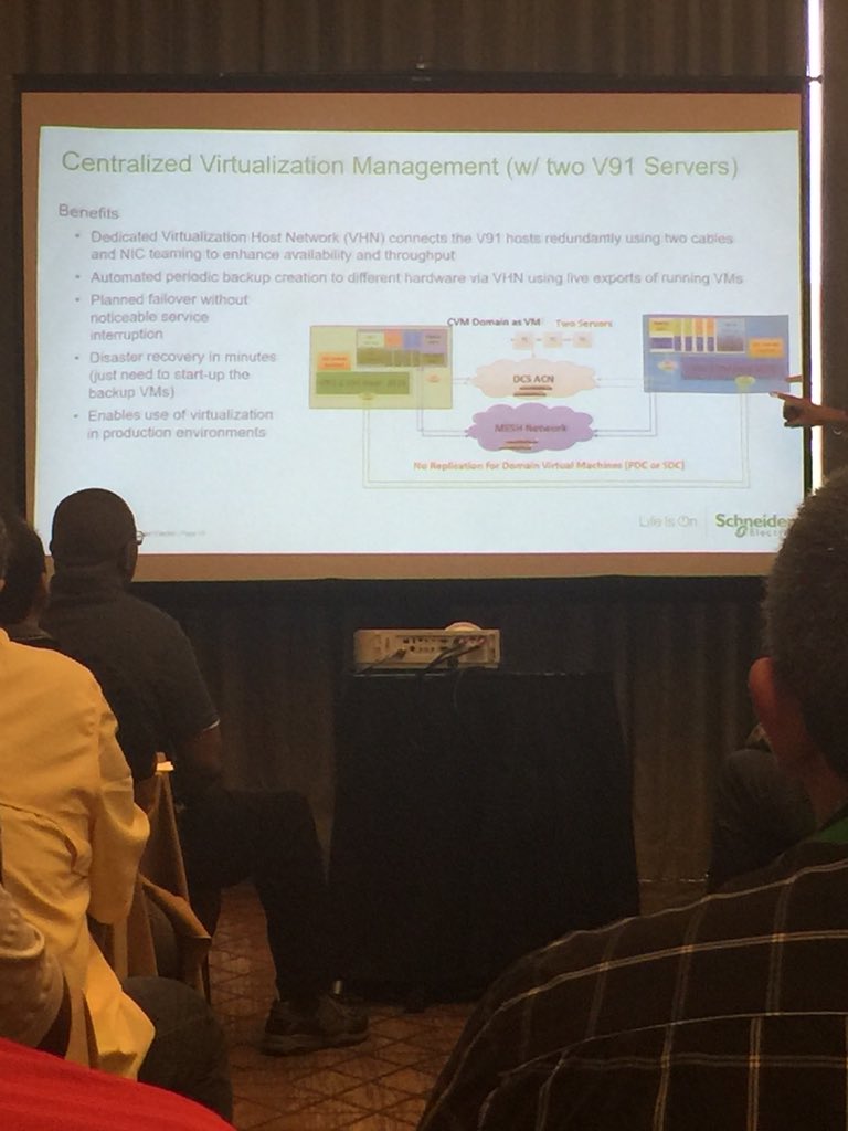 CraigDResnick's tweet photo. #FoxboroUserGroup @SchneiderElec the popularity and benefits of #virtualization and #thinclient continues to grow, especially in an #IIoT world, less #power, space, and weight, decouple #hardware from #Software so #upgrades can be done independent of each other @arc_advisory https://t.co/h5hj3s9uef