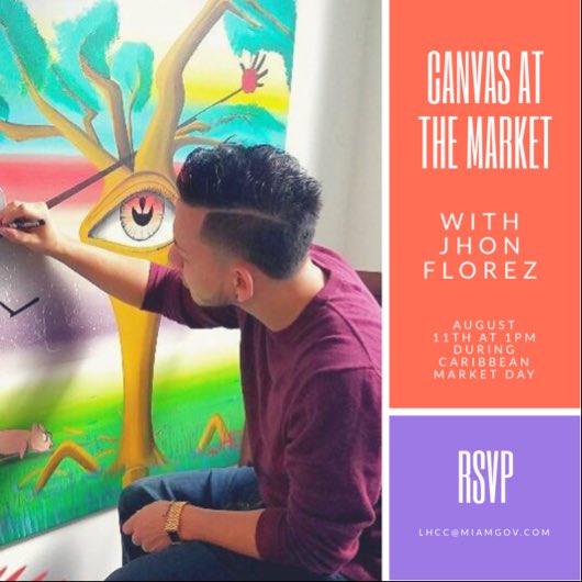 CityofMiami's tweet photo. Got plans this Saturday 8/11? There’s some great events planned for our #CaribbeanMarketDay at the @LHCCmiami! Join us for free yoga, free Konpa dance class, a painting workshop, bus tour of #LittleHaiti &amp; even a cooking class with @ChefThia75! #Miami https://t.co/qKeVdHRqhq