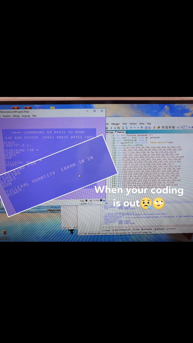 stacbats's tweet image. After checking the data 3 times too 😢😥 #oldcode #c64