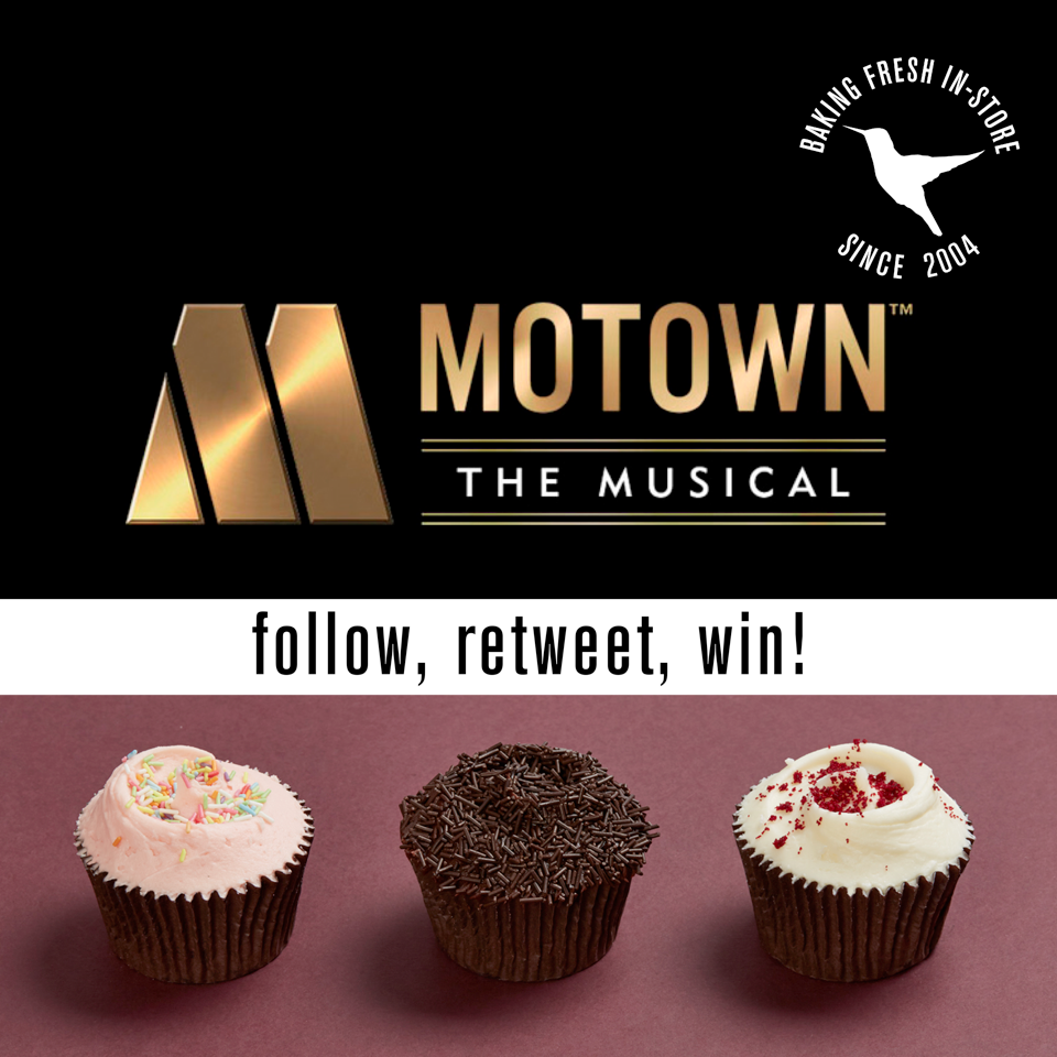 hummingbbakery's tweet photo. * WIN 2 TICKETS TO MOTOWN THE MUSICAL &amp; £30 HUMMINGBIRD BAKERY VOUCHERS * FOLLOW &amp; RT and you could WIN a pair of tickets to Motown the Musical at London's Shaftesbury Theatre and £30 vouchers for The Hummingbird Bakery. 18+, UK only, ends 19/08/18. T&amp;Cs: https://t.co/Pov9YDL06j https://t.co/ARkhH3K4k9
