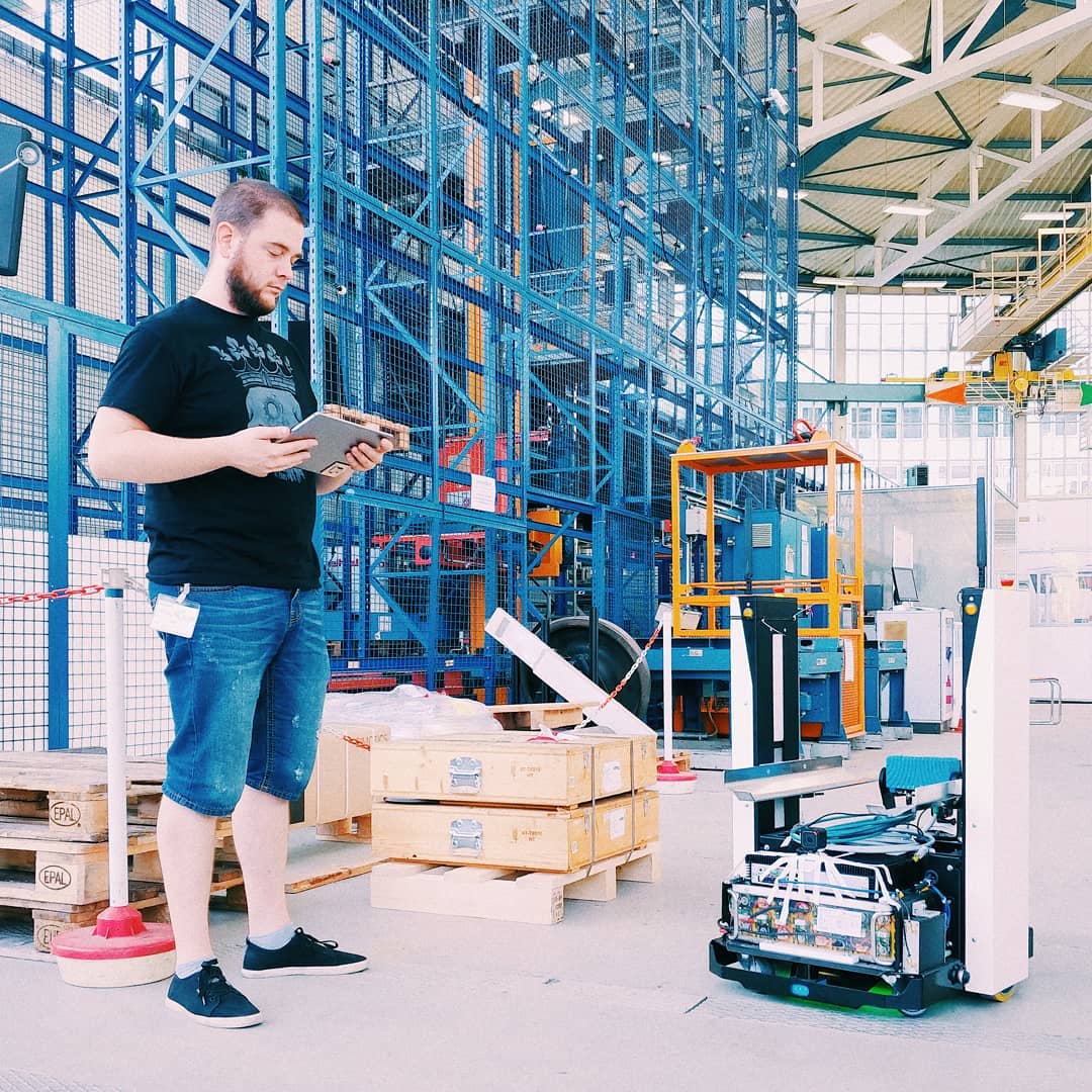 gestaltrobotics's tweet image. Ghost in the Machine: another free-roam test for our Autonomous Vehicle System to solely find its way around the manufacturing shopfloor. instagram.com/p/BmQep49F3Yo/
#gestaltrobotics #robot #technology #berlin #tech #slam #agv #ui #ai #autonomous #vehicle #navigation #perception