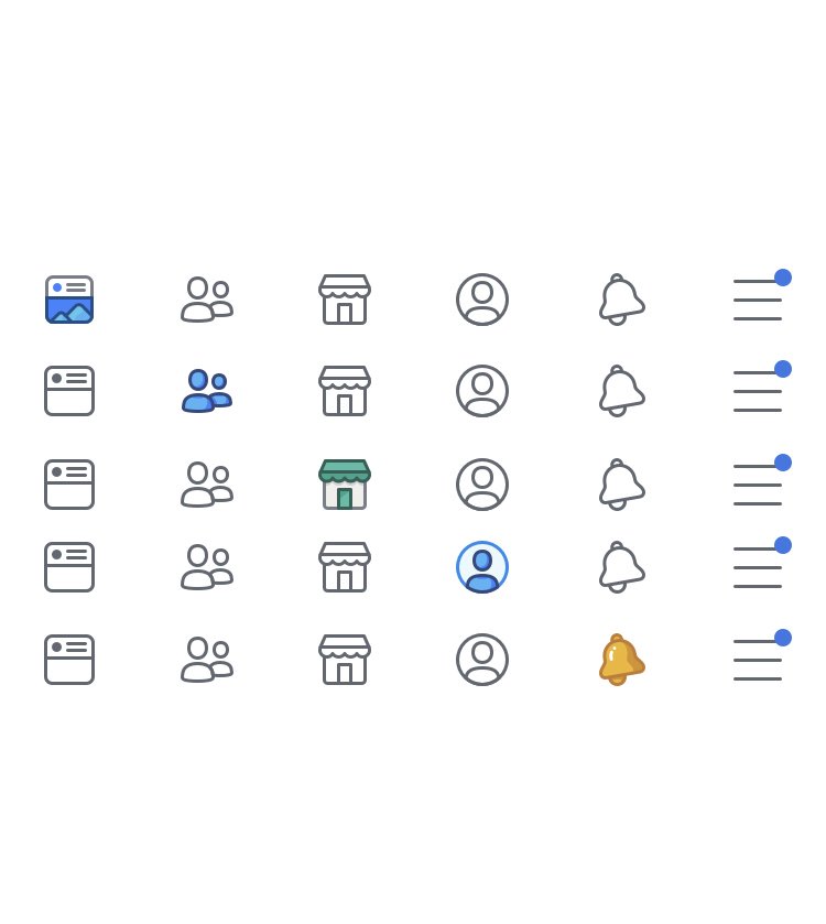 Alex_DupDoan's tweet image. There are new color icons on the Facebook app #facebookUI #icons #design #UI