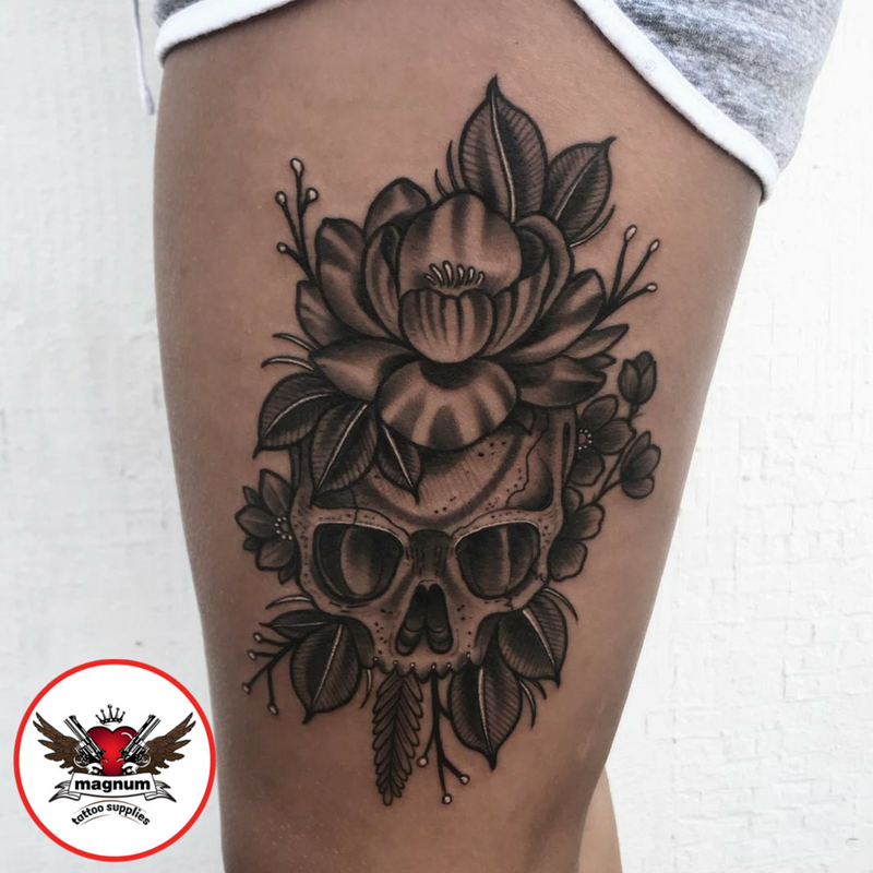 MagnumTattoo's tweet photo. Skull and flower piece from Josh Hurrell done using #magnumtattoosupplies ๐ธ ๐
#tattooflash #tattooideas #tattooartist #blackworkers #neotradsub #monotraditional #inked #inkedmag #inkedgirls #inkedbabes #girlswithtattoos #skull #flower
Checkout his instagram: joshhurrelltattoo https://t.co/jsEhAGODac