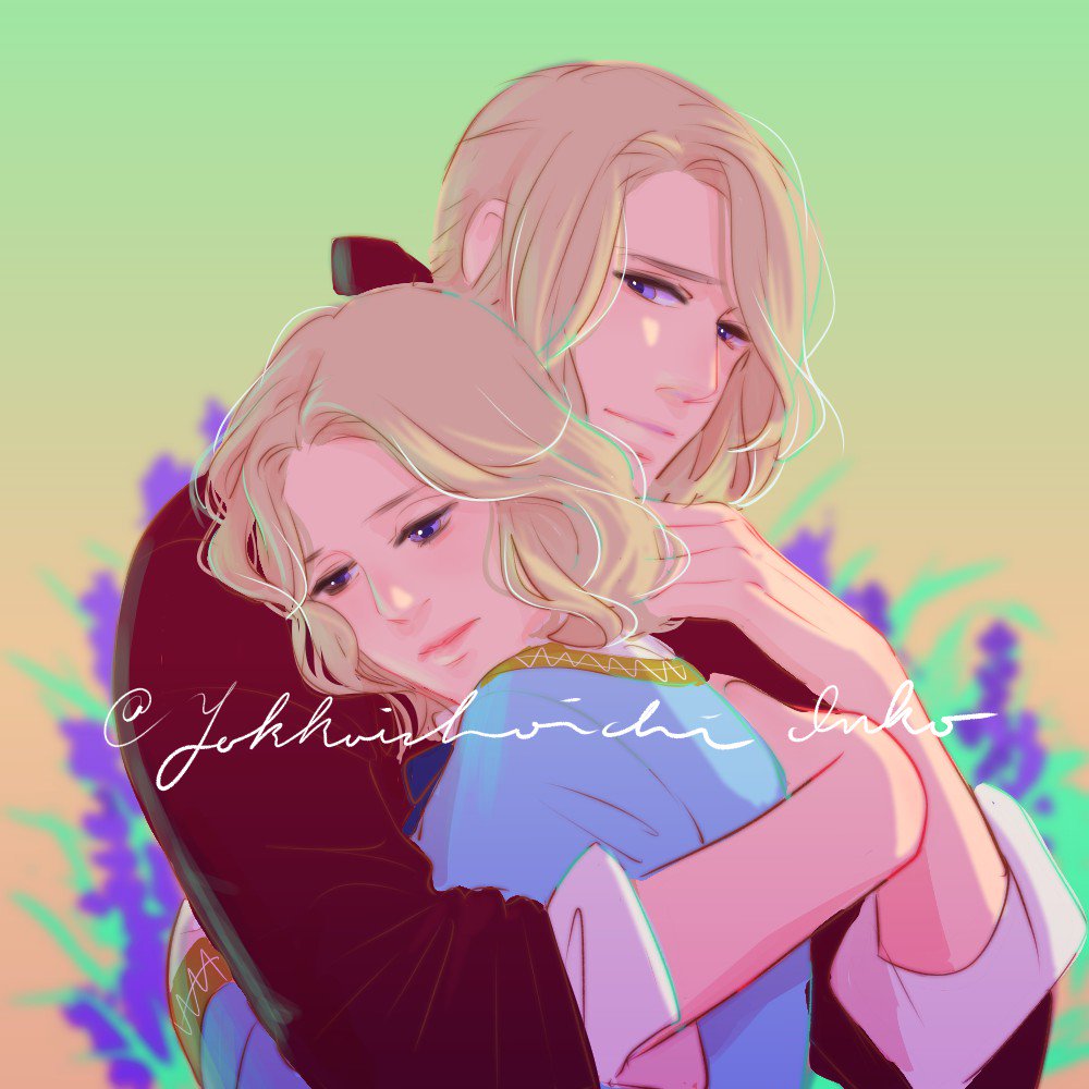 「#APHワンドロ版深夜創作60分一本勝負
兄ちゃんと美少年 de [ ハグ ]
」|Inkoのイラスト