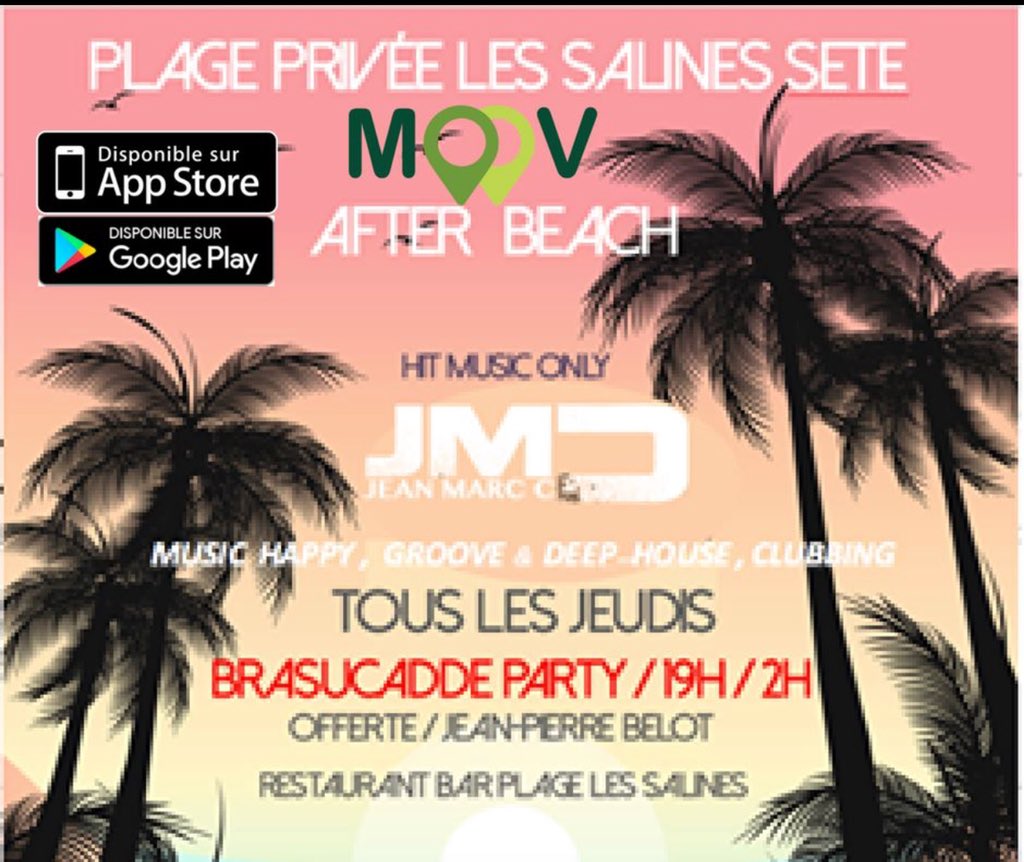 ValeriePaduano's tweet photo. Les setois et les frontignanais c est le moment d essayer la nouvelle application #VTC @MOOV - ce soir after beach à la plage privée les Salines à #Sète - laissez vous transportez avec #MOOV et profitez d’une soirée sans vous inquiéter du retour #moov34 #moovMontpellier #moovsete https://t.co/6BD3cZeLHD