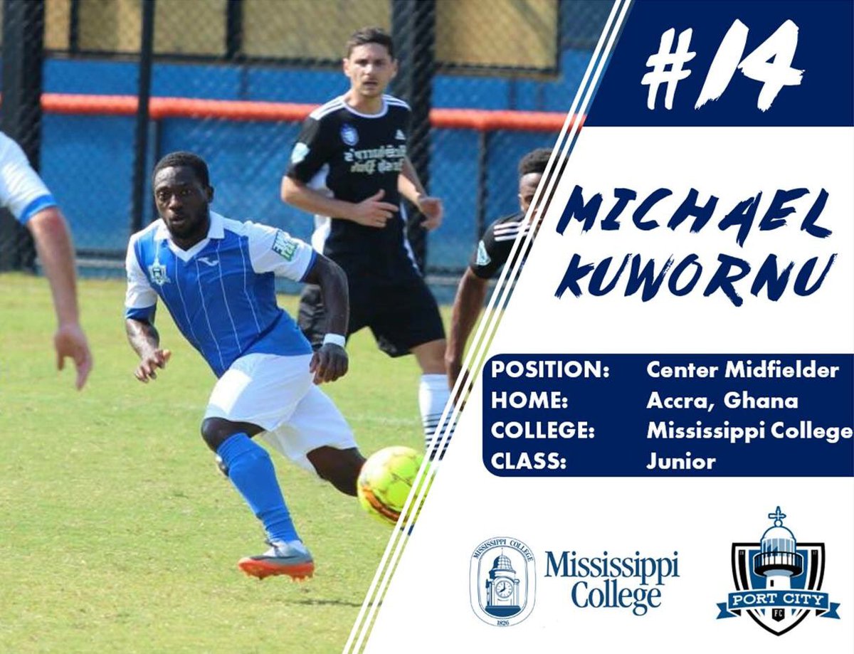 PortCityFC's tweet photo. Farewell to Port City's handful in the midfield, Michael Kuwornu, as he heads off to @GoChoctawsMSOC! π
#StudyBoundSounders https://t.co/cpF6sEl54v