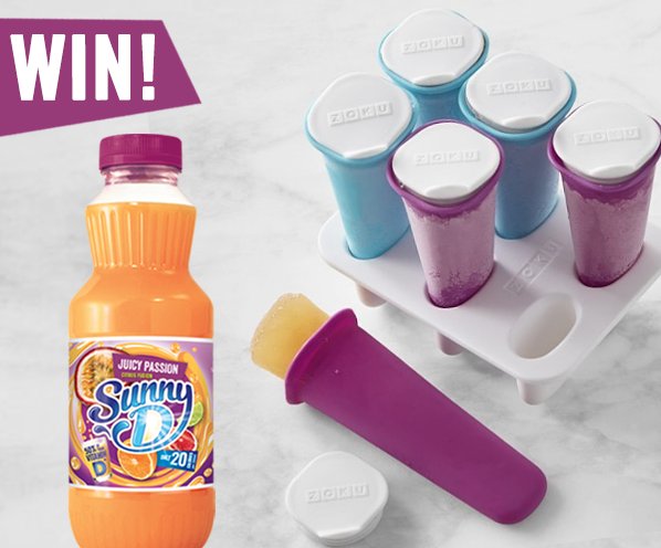 SunnyD_UK's tweet image. Follow &amp;amp; Retweet to Win a Zoku Push Pop Set! 
#SorryIceCreamVan

Make your own Sunny D Juicy Passion flavoured lollies this summer. A super tasty, chilled treat with Vitamin D and no added sugar! Ends tomorrow #WinItWednesday