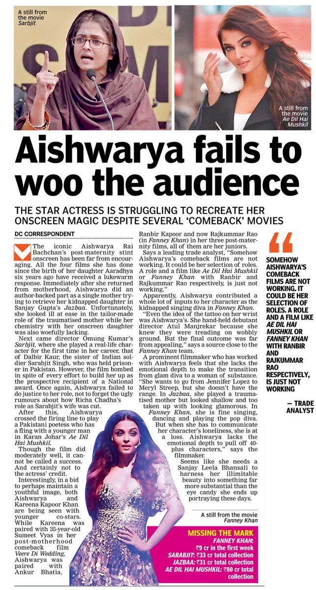 H Malay On Twitter So Aishwarya Doesn T Deserve The Credit Of Adhm But Deserves Credit For Fanney Khan Falsely Claims Adhm Is Not A Success Who Are They Kidding And Before Suggesting