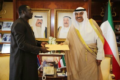 MOFAGambia's tweet photo. The  Honourable Minister of Foreign Affairs, International Cooperation and  Gambians Abroad of the Republic of The Gambia, Dr. Mamadou Tangara was  in the State of Kuwait on Monday August 6th, 2018 as a Special Envoy of  His Excellency President Adama Barrow. https://t.co/IYUTZ8IKr1