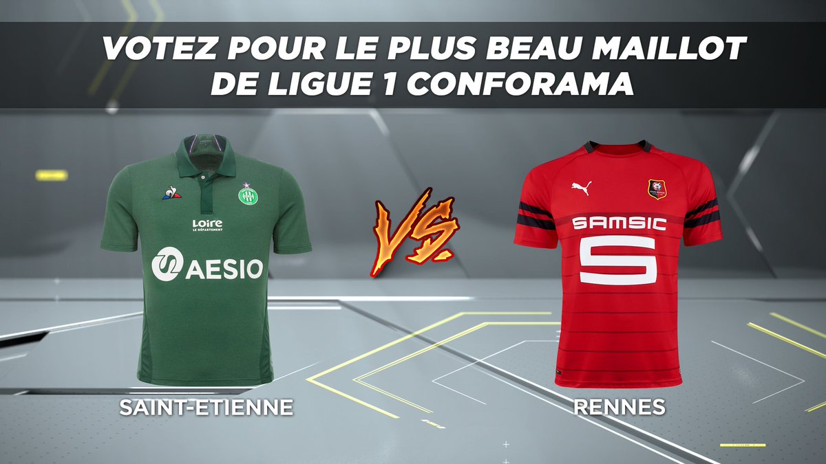 beINLigue1Confo's tweet photo. [@Ligue1Conforama J-1️⃣] 🗳️ Votez pour le plus beau maillot ! 👕 
🔁 RT pour celui de @ASSEofficiel
❤️ Aime pour celui de @staderennais

#beINLIGUE1Confo https://t.co/fVKcfd5KDS
