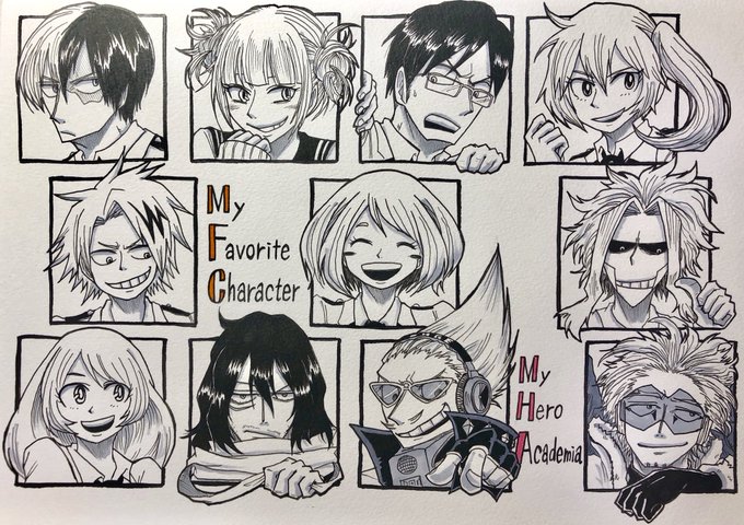 突然描きたくなって描いたヒロアカでの私の推しです。 