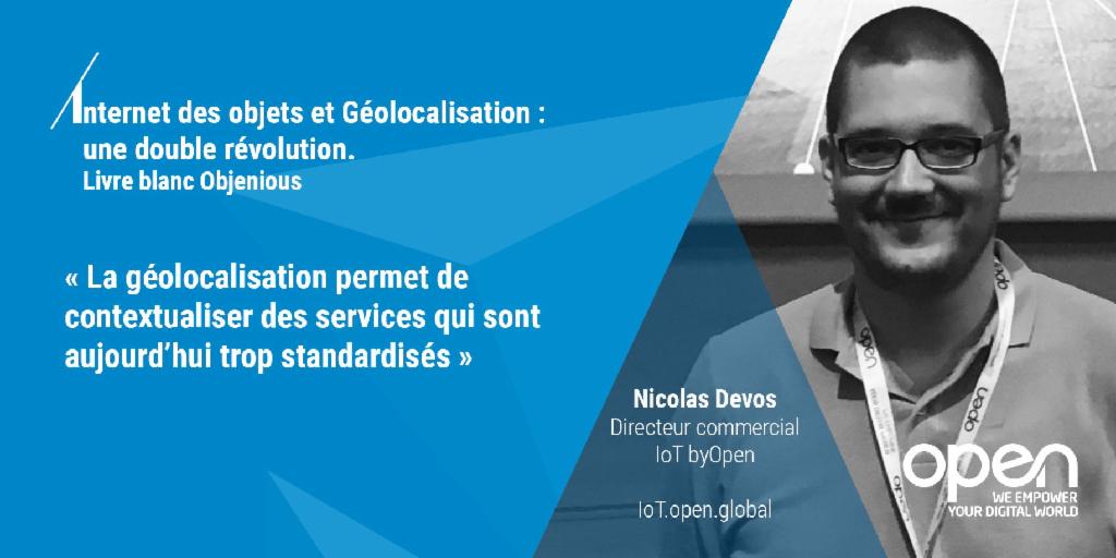 Open_ESN's tweet photo. [#BestOfOpen] ⏮ « En tant qu’acteur de la transformation #digitale des entreprises, 75 % de nos projets digitaux intègrent une dimension #géolocalisation » @NikoDevos, Directeur Commercial #IoT #byOpen. Pour retrouver le #livreblanc @objenious  https://t.co/8jemL1YnLo https://t.co/am2ugf0Sar