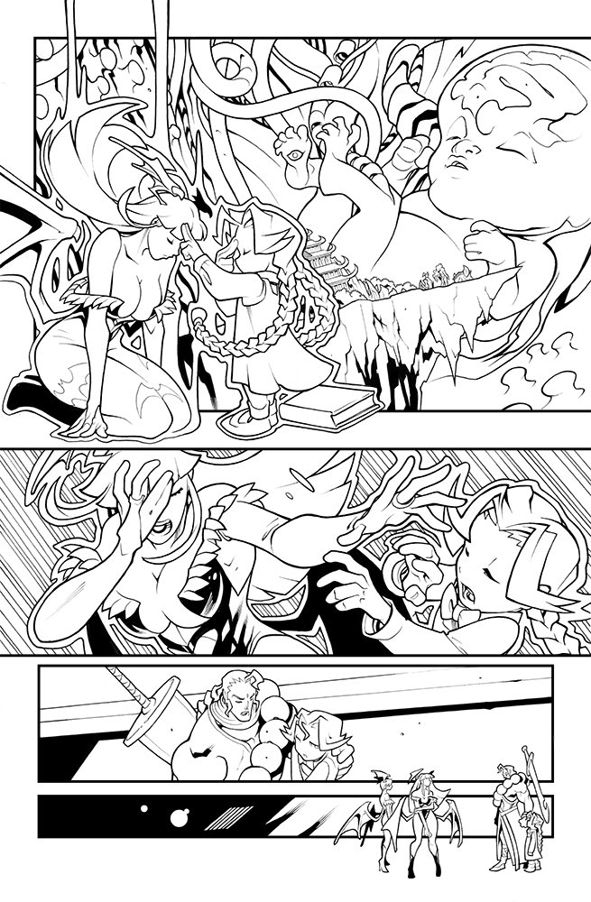 TBT One of my fav pages I worked on from @UdonEnt's Street Fighter vs Darkstalkers #morriganaensland #darkstalkers 