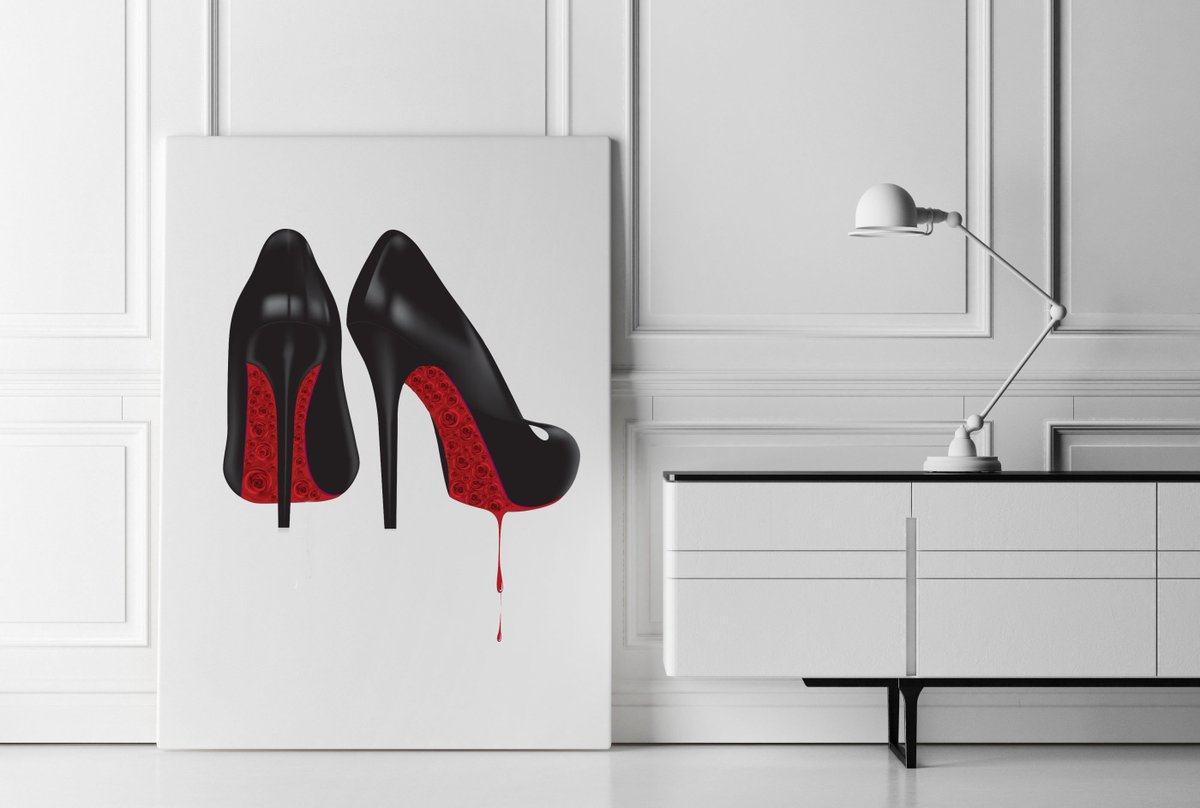 Jasnine09's tweet photo. These are blood shoes @iamcardib #cardib #bloodshoes #loobs #louboutin #luxuryshoes #artcollector #CanvasPrint #loubies #hypebae https://t.co/W1cGOgOkTs