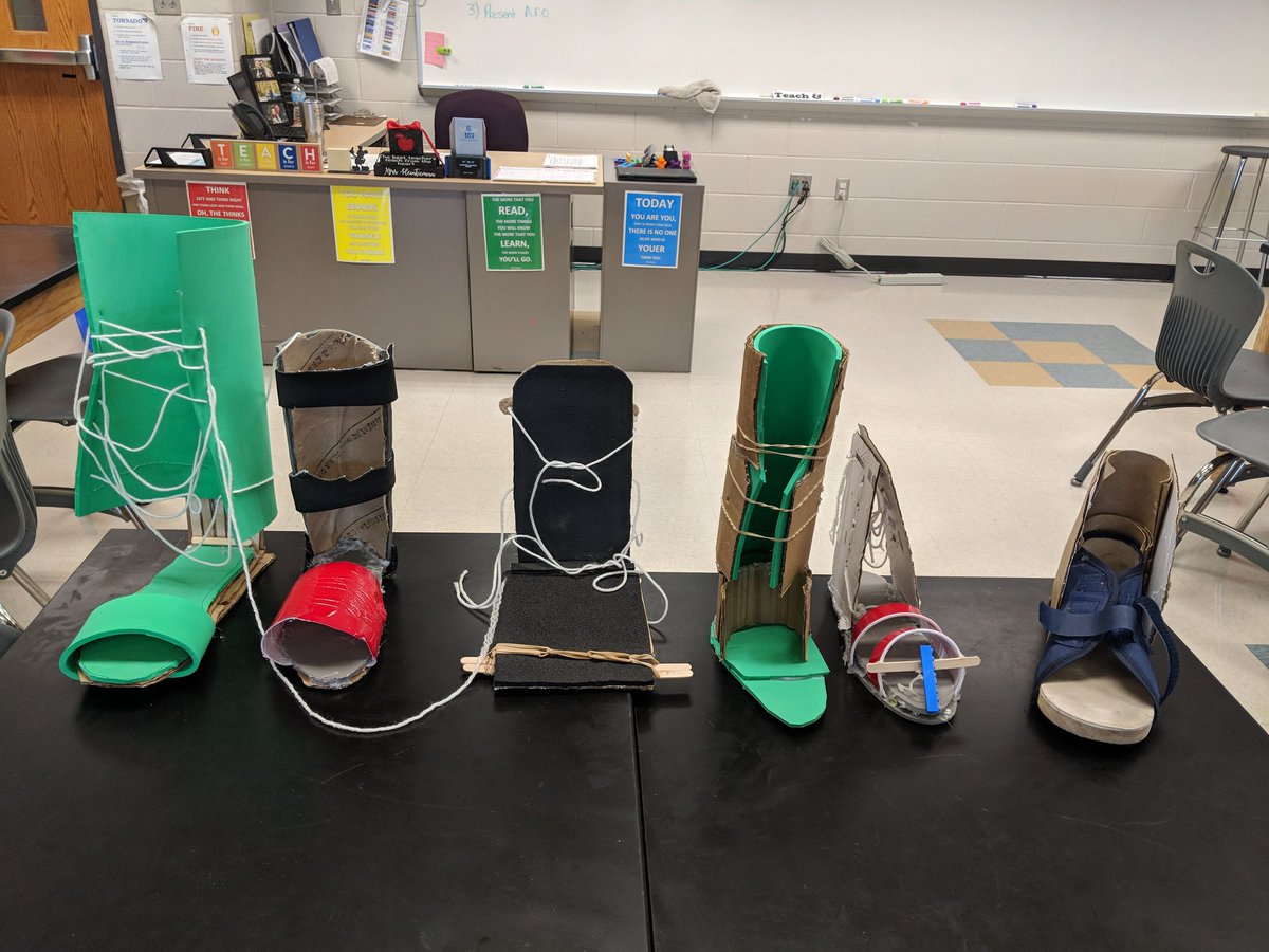 mrsheintzman's tweet photo. Ankle foot orthosis presentation day! They did great for their prototypes! #waynepltw #wearewayne https://t.co/dQelC1vUgf