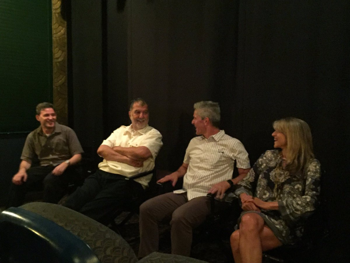 .@v66documentary screening/Q&A at @thecoolidge with filmmaker #EricGreen, #JohnGarabedian, @davidoleary, and @rockwrites. Hot moments in music history with @thecarsband's #GregHawkes, @aha_com, @roxillator, and #DireStraits.