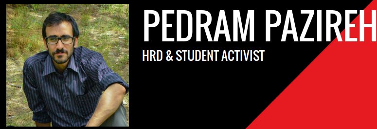 FrontLineHRD's tweet image. #Iran Student HRDs from in Tehran and Tabriz have received harsh sentences because for participating in protests. Pedram Pazireh was sentenced to 7 years in prison and 74 lashes for “collusion against national security” and “propaganda against the state”. frontlinedefenders.org/en/case/judici…