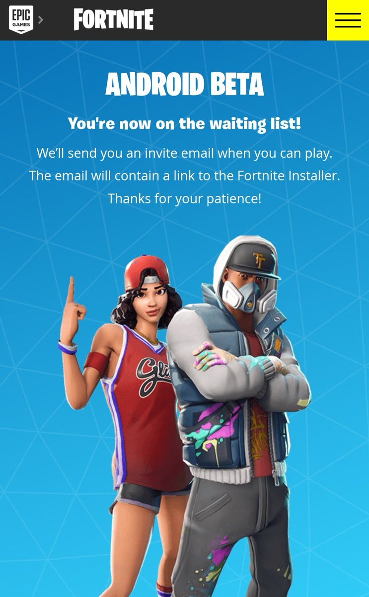 westieverified account - android beta sign up fortnite