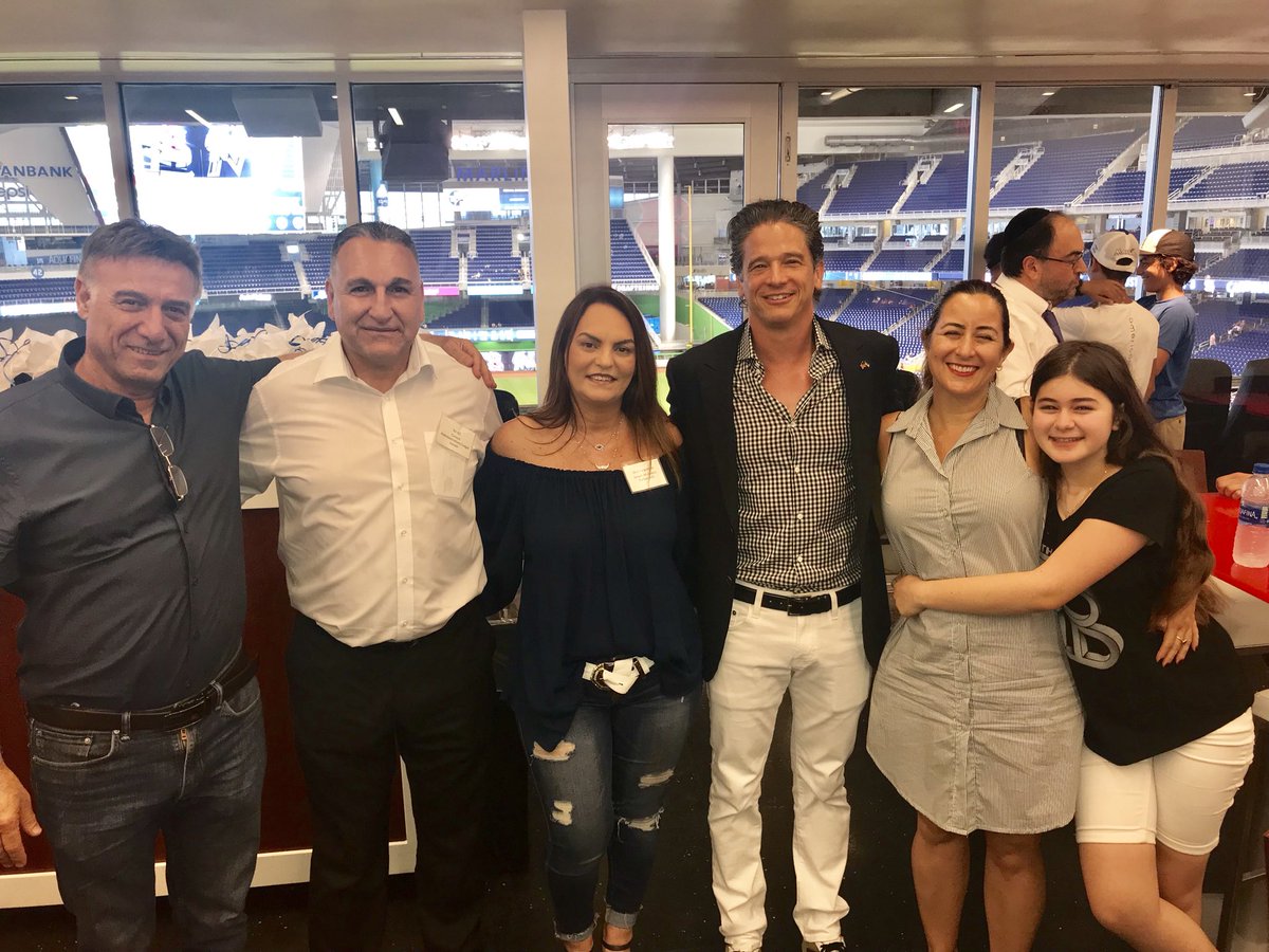 IsraelinMiami's tweet photo. Thanks @Marlins Team &amp; Co-Owner #AriAckerman 4 a great kickoff reception! Ready 4 #JewishHeritageDay celebrating Israel Sept 3! Building ties &amp; fun memories with All #SFL communities! @LiorHaiat #RoniRabb @MeitalStavinsky #TonyGelbart #CharlesSano #ShanaBaker #ArielRomanHarris https://t.co/vpeRCv2SYh