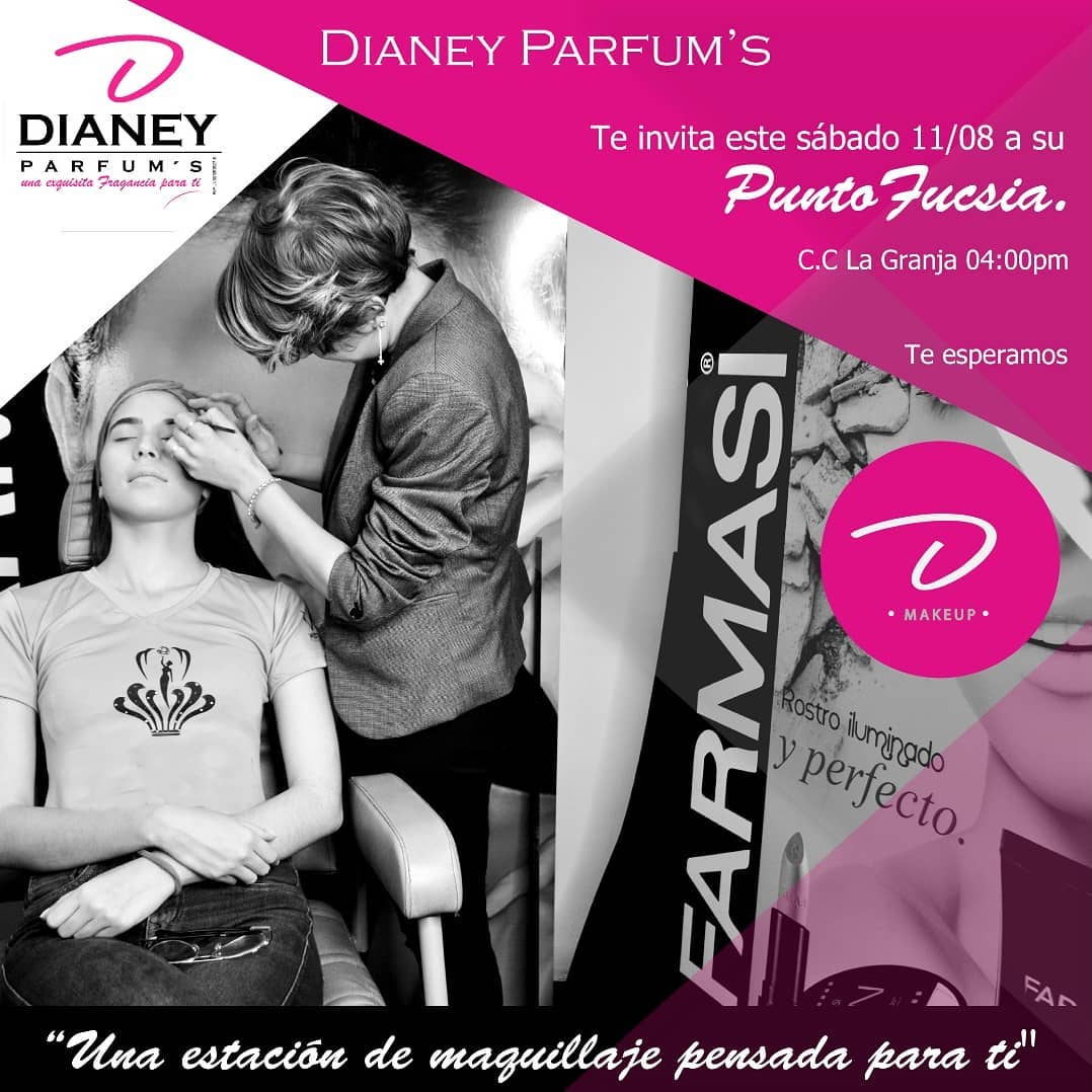 DianeyParfums's tweet photo. Este sábado volvemos con nuestro Punto Fucsia❣ Te esperamos en el C.C. La Granja a partir de las 4:00pm para mostrar nuestros productos de maquillaje y recibir consejos de nuestra MUA Oficial Douglanis García https://t.co/ur3dmun6zD